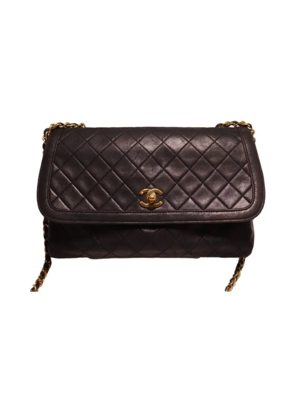 Chanel Lambskin Quilted Chain Shoulder Bag